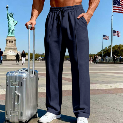 💐50% DE RÉDUCTION ! Pantalon droit homme taille élastique – Liberté de mouvement absolue 🏃‍♂️💨【Offre Limitée】