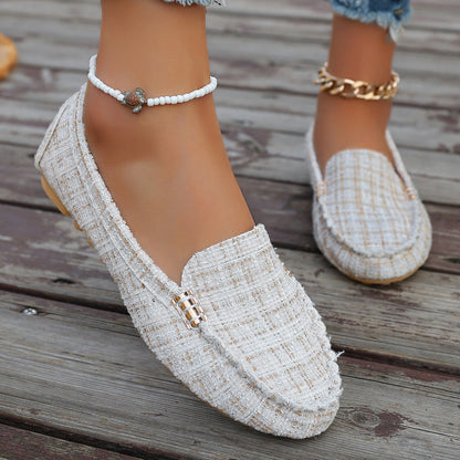 Mocassins patchwork imprimé léopard pour femmes