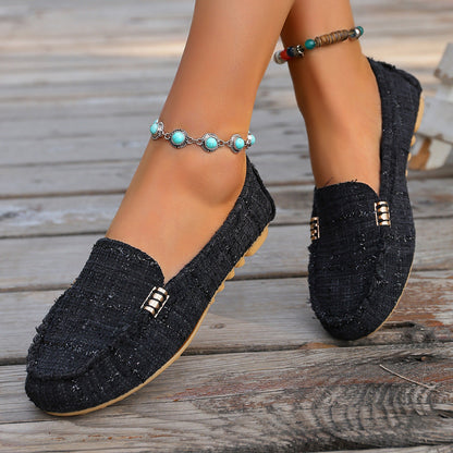 Mocassins patchwork imprimé léopard pour femmes