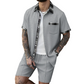 Ensemble 2 pièces pour homme : haut à manches courtes et short à cordon