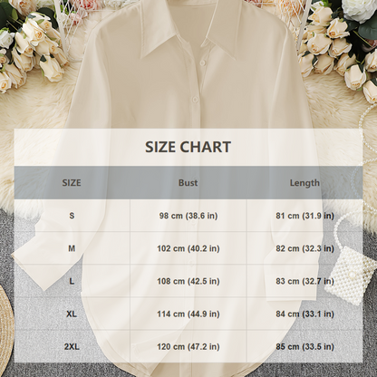 Chemise à manches longues pour femme avec ourlet arrondi
