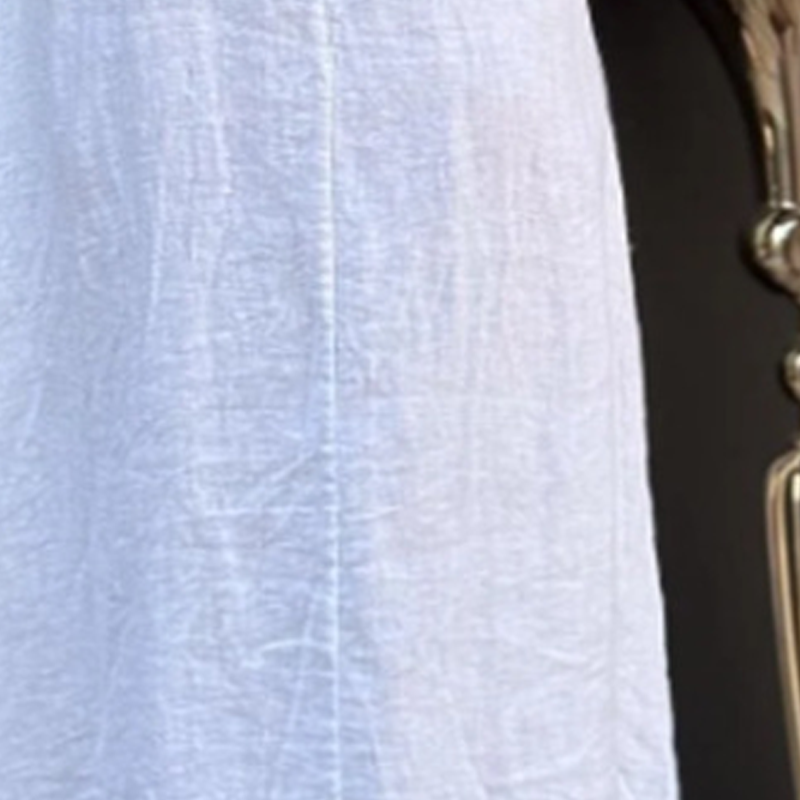 Robe caraco en coton et lin pour femmes avec poches
