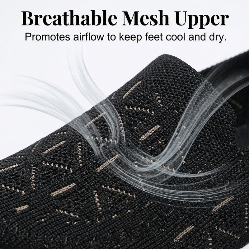 Chaussures plates à enfiler en maille respirante pour femme