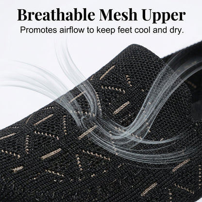 Chaussures plates à enfiler en maille respirante pour femme