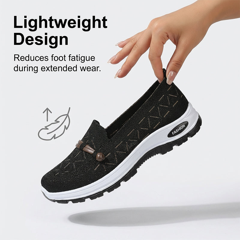 Chaussures plates à enfiler en maille respirante pour femme