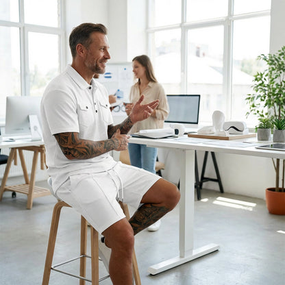 Ensemble 2 Pièces Homme : Haut Manches Courtes et Short à Cordon de Serrage