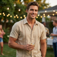 Chemise décontractée à manches courtes et boutons pour homme