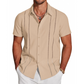 Chemise décontractée à manches courtes et boutons pour homme