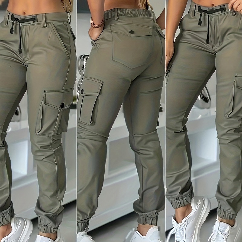 Pantalon de jogging cargo à multiples poches pour femme