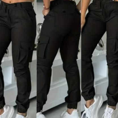 Pantalon de jogging cargo à multiples poches pour femme