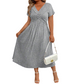 ⏰🔥OFFRE LIMITÉE : 50 % DE RÉDUCTION ! 💖Robe élégante femme à col V avec détail torsadé sur le devant