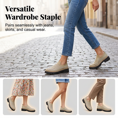 Mocassins pour Femme à Enfiler avec Strass Scintillants