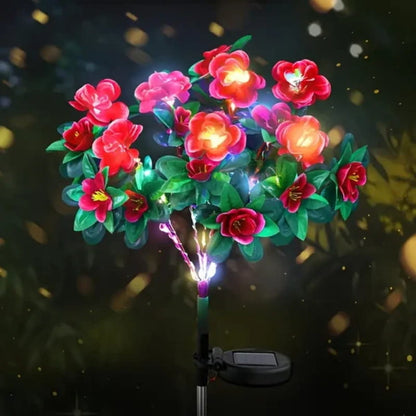 💐50% DE RÉDUCTION! ☀️ Lumière Solaire sur Piquet de Fleur d'Azalée de Simulation – Étanche, Automatique & Parfaite pour le Jardin 🏡