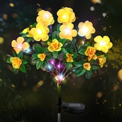 💐50% DE RÉDUCTION! ☀️ Lumière Solaire sur Piquet de Fleur d'Azalée de Simulation – Étanche, Automatique & Parfaite pour le Jardin 🏡