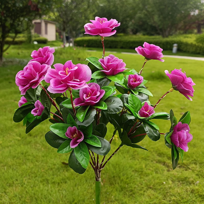 💐50% DE RÉDUCTION! ☀️ Lumière Solaire sur Piquet de Fleur d'Azalée de Simulation – Étanche, Automatique & Parfaite pour le Jardin 🏡