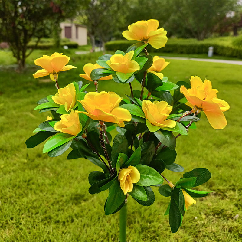 💐50% DE RÉDUCTION! ☀️ Lumière Solaire sur Piquet de Fleur d'Azalée de Simulation – Étanche, Automatique & Parfaite pour le Jardin 🏡