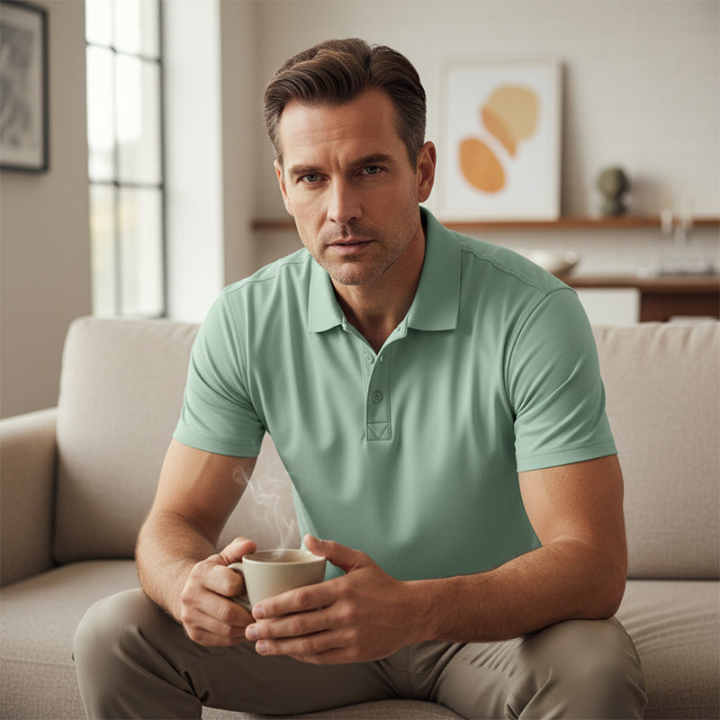📢📢60 % de réduction !! ⏰T-shirt à col et manches courtes à séchage rapide pour homme