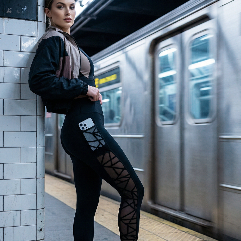 👖💎 PROMO -50% ! Pantalon Taille Haute Femme – Design Sport-Élégant, Poches & Motif Cœurs (7 Couleurs)