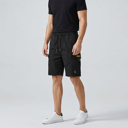 Short cargo décontracté pour hommes avec cordon de serrage à la taille