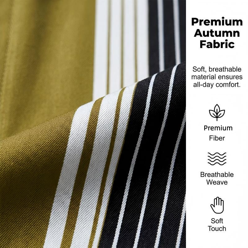 Ensemble 2 pièces homme chemise rayée et pantalon – style sans effort