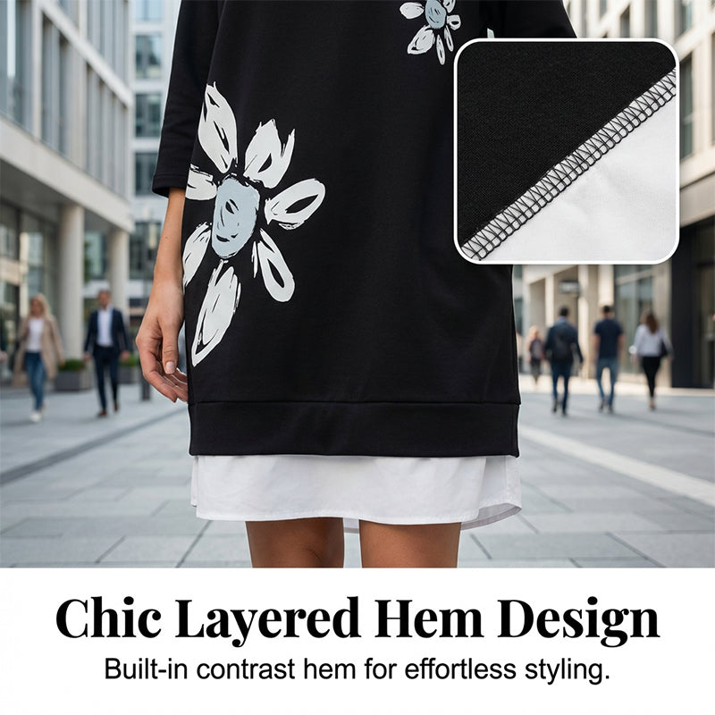Robe t-shirt oversize à col rond pour femme🌸 Quand style décontracté rime avec confort 🌸