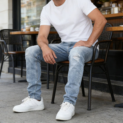 ⏳Offre spéciale à durée limitée⏰ Jean extensible moderne slim fit pour homme