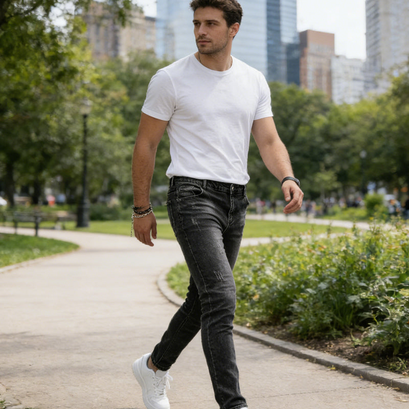⏳Offre spéciale à durée limitée⏰ Jean extensible moderne slim fit pour homme