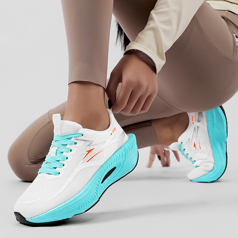 👟 Chaussures de course amortissantes en mesh respirant 🏃Semelle Épaisse Amortissante & Mesh Ultra-Léger pour Course & Marche
