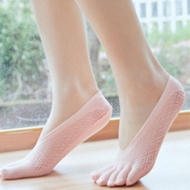 Chaussettes d'été à cinq orteils peu profondes