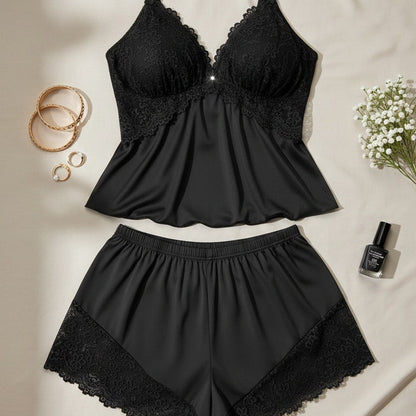 💐50% DE RÉDUCTION ! Pyjama Femme Dentelle – Touche Romantique pour Nuits Douces 💕🌙【Offre Limitée】