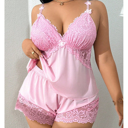 💐50% DE RÉDUCTION ! Pyjama Femme Dentelle – Touche Romantique pour Nuits Douces 💕🌙【Offre Limitée】