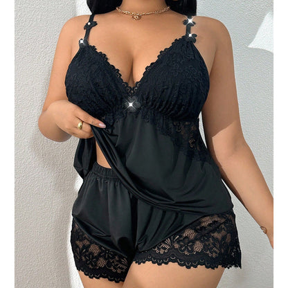 💐50% DE RÉDUCTION ! Pyjama Femme Dentelle – Touche Romantique pour Nuits Douces 💕🌙【Offre Limitée】