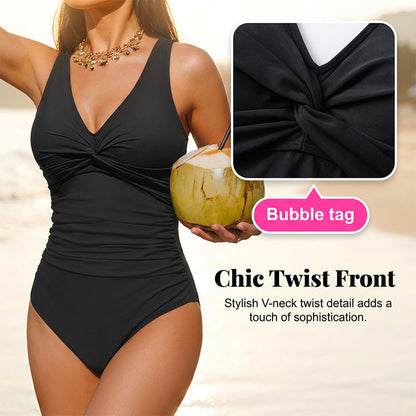 Maillot de bain une-pièce effet ventre plat pour femme