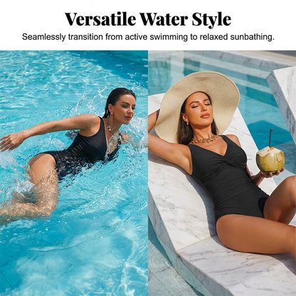 Maillot de bain une-pièce effet ventre plat pour femme