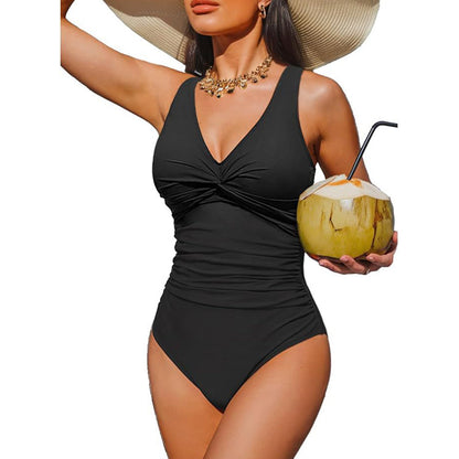 Maillot de bain une-pièce effet ventre plat pour femme