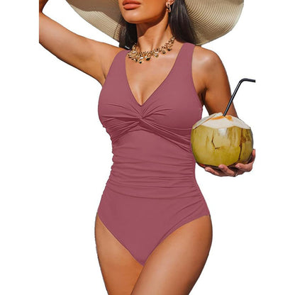 Maillot de bain une-pièce effet ventre plat pour femme