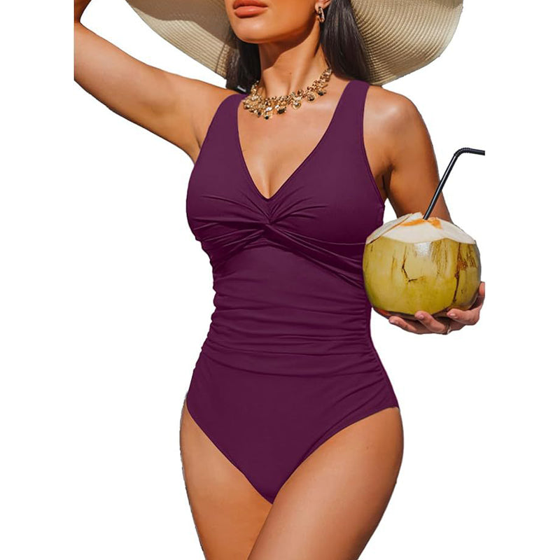 Maillot de bain une-pièce effet ventre plat pour femme