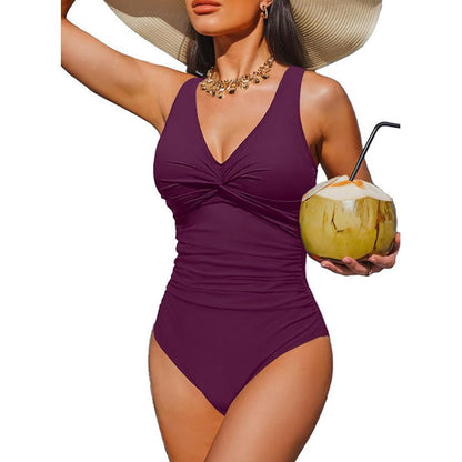 Maillot de bain une-pièce effet ventre plat pour femme