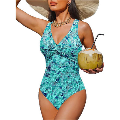 Maillot de bain une-pièce effet ventre plat pour femme