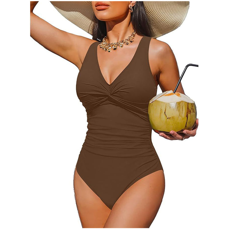 Maillot de bain une-pièce effet ventre plat pour femme