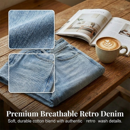 💎 -50% SUR LE JEAN FEMME TAILLE HAUTE ! 💎 Coupe Droite, Effet Amincissant & Denim Rétro Respirant