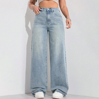 💎 -50% SUR LE JEAN FEMME TAILLE HAUTE ! 💎 Coupe Droite, Effet Amincissant & Denim Rétro Respirant