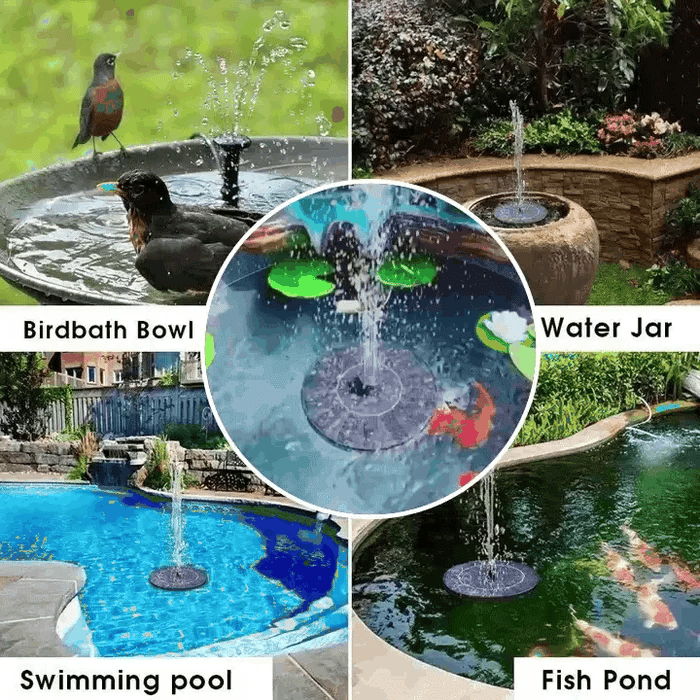 🔥Hot Sales 56% OFF🔥Fontaine solaire, pompe à eau submersible pour bain d'oiseaux avec 4 buses et panneau solaire de 1,4 W, idéale pour l'arrosage extérieur de bassins, piscines, jardins et aquariums.