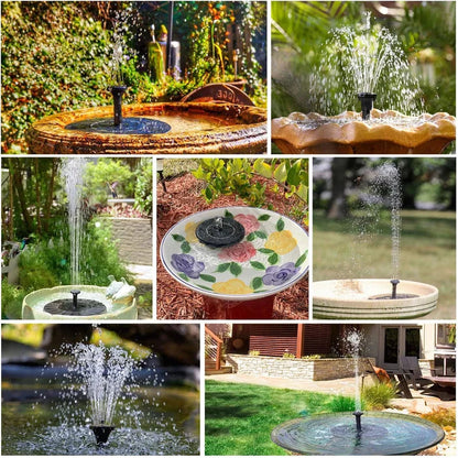 🔥Hot Sales 56% OFF🔥Fontaine solaire, pompe à eau submersible pour bain d'oiseaux avec 4 buses et panneau solaire de 1,4 W, idéale pour l'arrosage extérieur de bassins, piscines, jardins et aquariums.