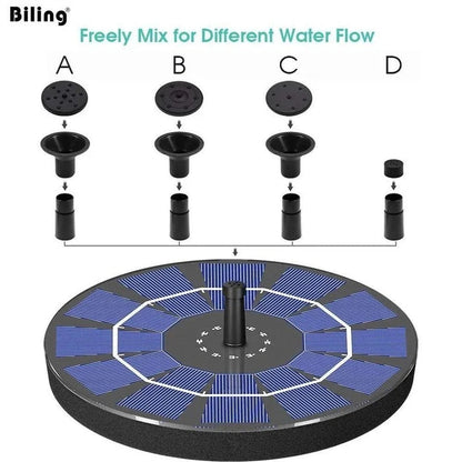 🔥Hot Sales 56% OFF🔥Fontaine solaire, pompe à eau submersible pour bain d'oiseaux avec 4 buses et panneau solaire de 1,4 W, idéale pour l'arrosage extérieur de bassins, piscines, jardins et aquariums.