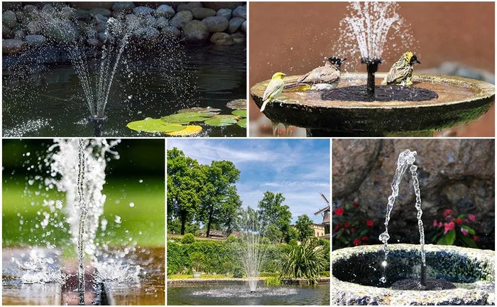 🔥Hot Sales 56% OFF🔥Fontaine solaire, pompe à eau submersible pour bain d'oiseaux avec 4 buses et panneau solaire de 1,4 W, idéale pour l'arrosage extérieur de bassins, piscines, jardins et aquariums.