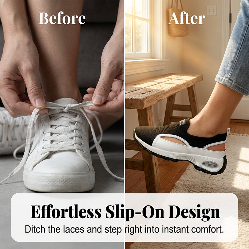 📢📢40 % DE RÉDUCTION !! ⏰ Chaussures respirantes ajourées à enfiler pour femmes – Légères, flexibles & parfaites pour un confort quotidien à la maison ou en ville 🌸