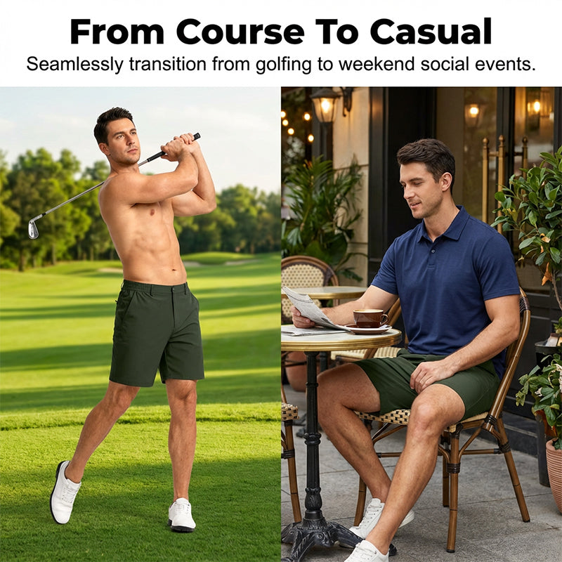 👖Short de golf de performance pour homme en tissu extensible dans les 4 sens🏌️‍♂️Confort et élégance garantis  ⛳