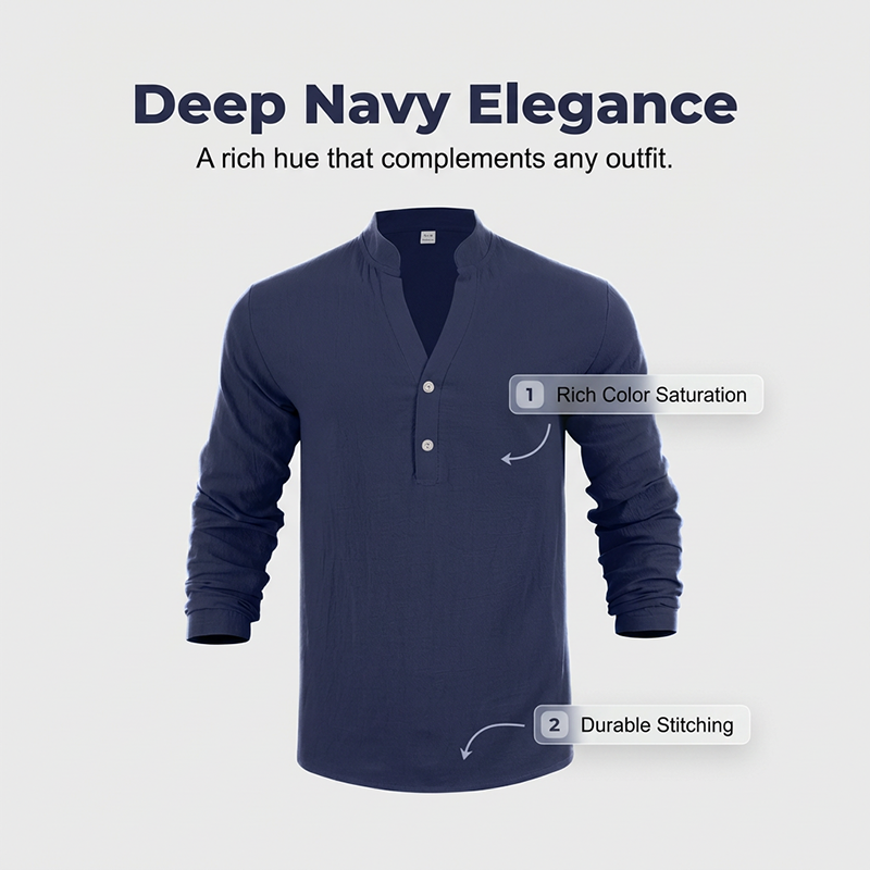 📢📢50 % de réduction !! ⏰T-shirt Henley décontracté pour homme, style automnal