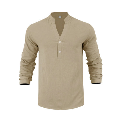 📢📢50 % de réduction !! ⏰T-shirt Henley décontracté pour homme, style automnal